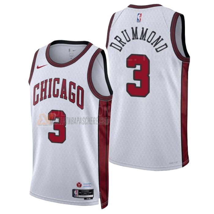 maillot andre drummond chicago bulls de 3 homme blanc city edition 2023