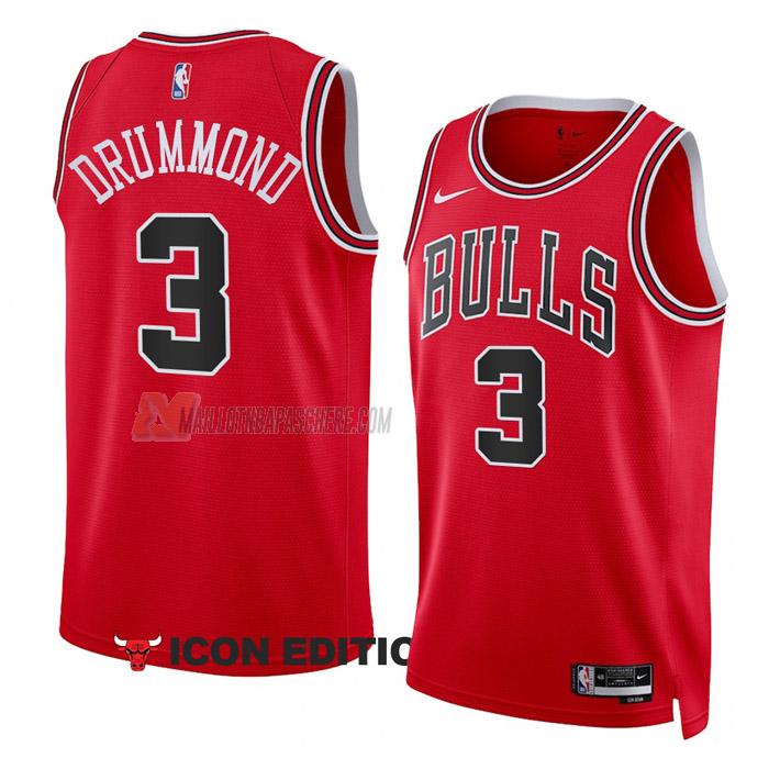 maillot andre drummond chicago bulls de 3 homme rouge icon edition 2023