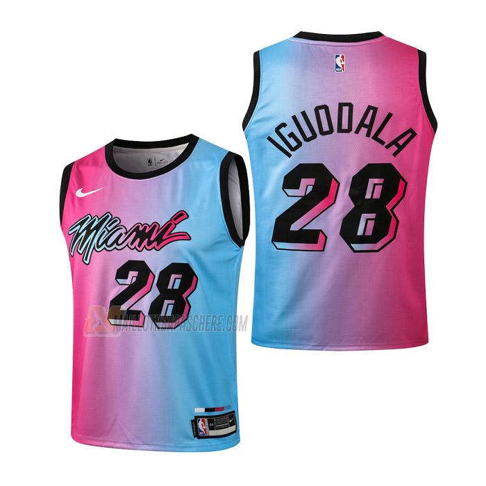 maillot andre iguodala miami heat de 28 enfant rose city edition 2021