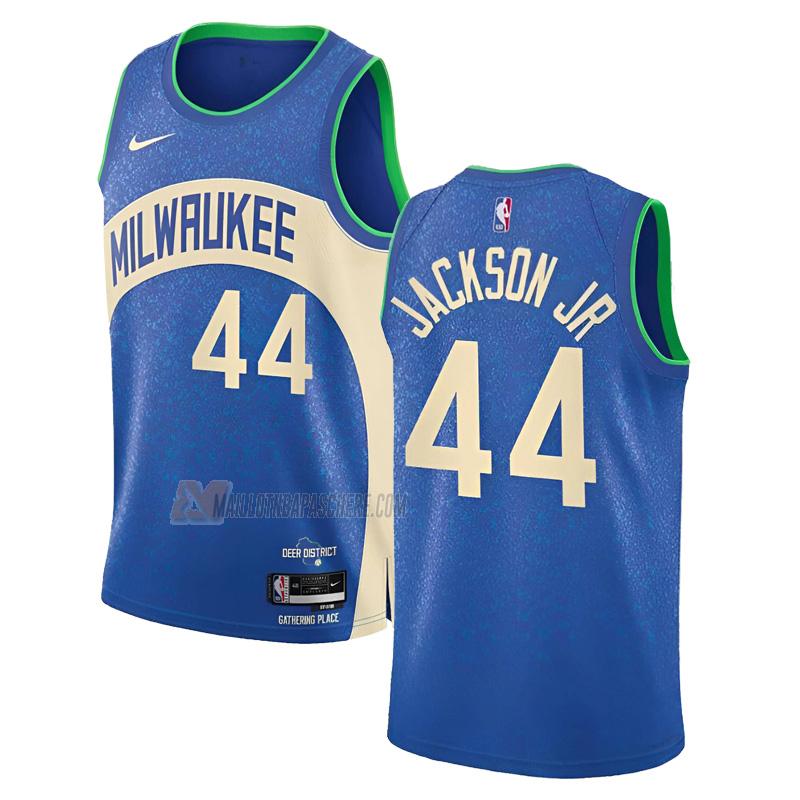 maillot andre jackson jr milwaukee bucks de 44 homme bleu city edition 2023-24