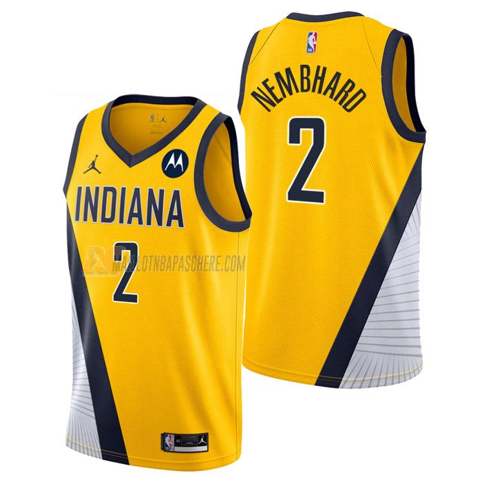 maillot andrew nembhard indiana pacers de 2 homme jaune statement edition 2023