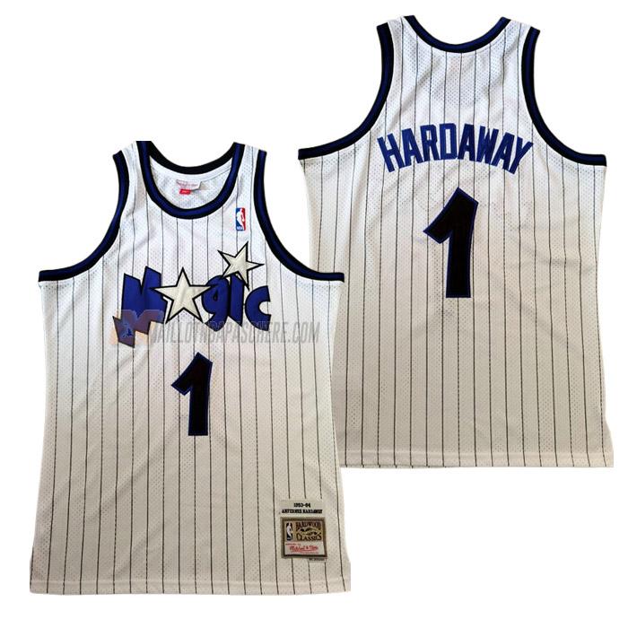 maillot anfernee hardaway orlando magic de 1 homme blanc retro