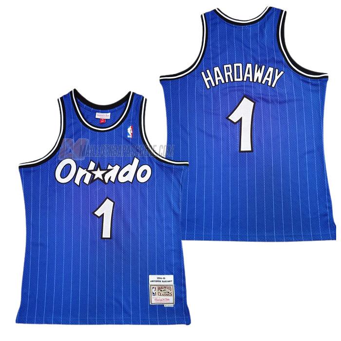 maillot anfernee hardaway orlando magic de 1 homme bleu retro