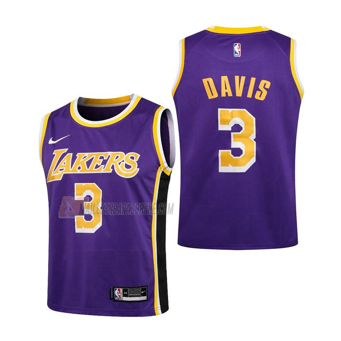 maillot anthony davis los angeles lakers de 3 enfant mauve statement edition 2020