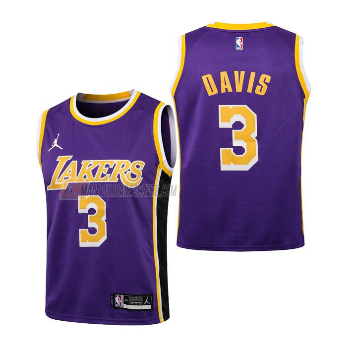 maillot anthony davis los angeles lakers de 3 enfant mauve statement edition 2023