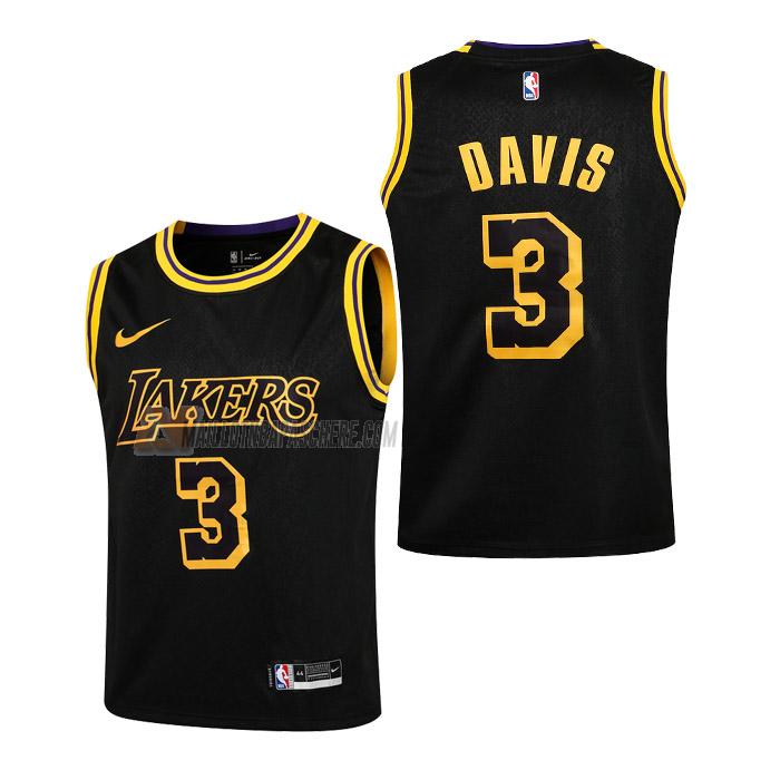 maillot anthony davis los angeles lakers de 3 enfant noir earned edition 2021