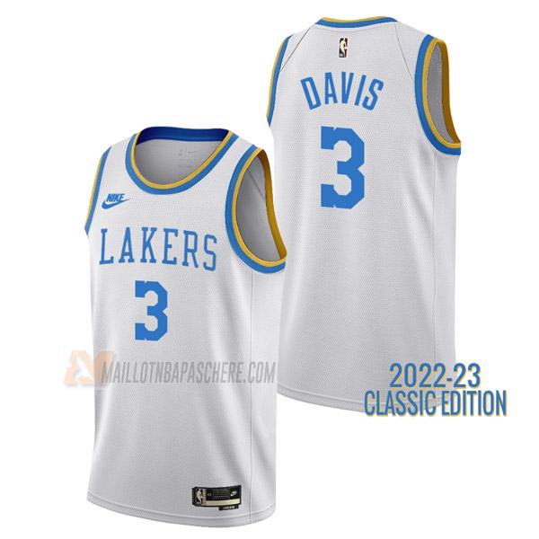 maillot anthony davis los angeles lakers de 3 homme blanc classic edition 2023