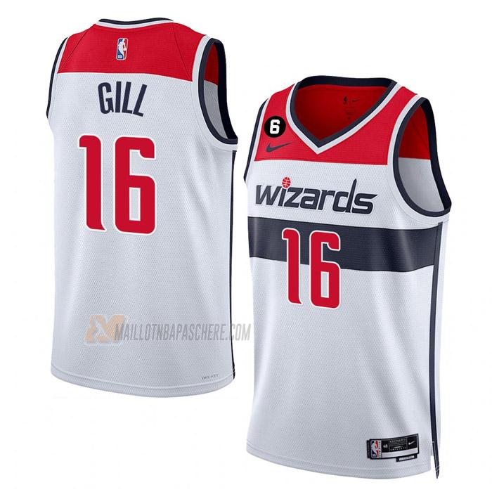 maillot anthony gill washington wizards de 16 homme blanc association edition 2023