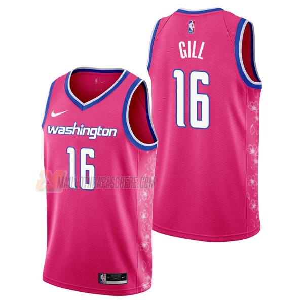 maillot anthony gill washington wizards de 16 homme rose city edition 2023