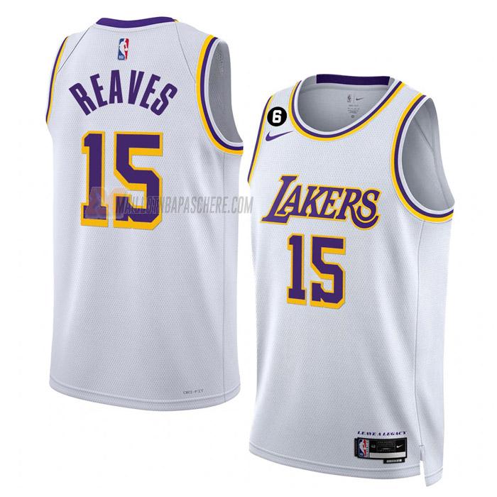 maillot austin reaves los angeles lakers de 15 homme blanc association edition 2023