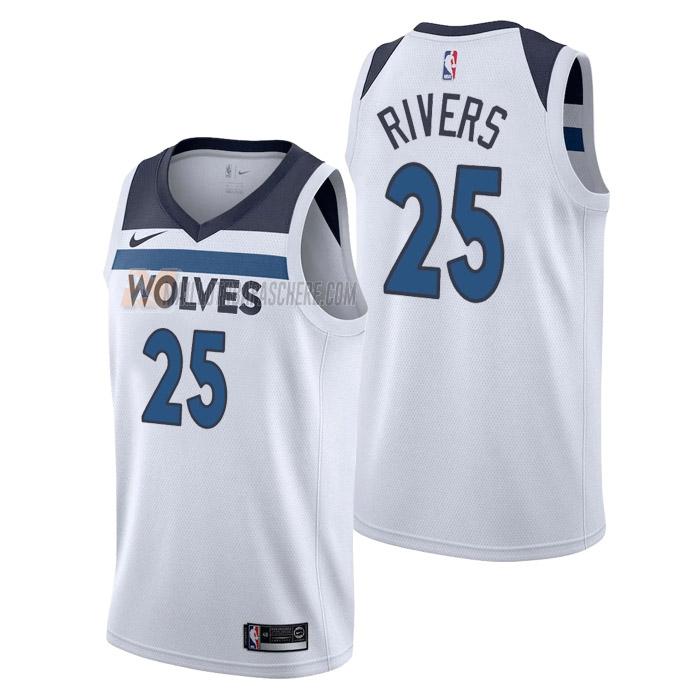 maillot austin rivers minnesota timberwolves de 25 homme blanc association edition 2023