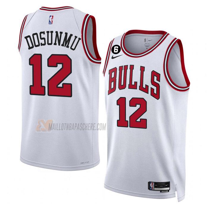 maillot ayo dosunmu chicago bulls de 12 homme blanc association edition 2023