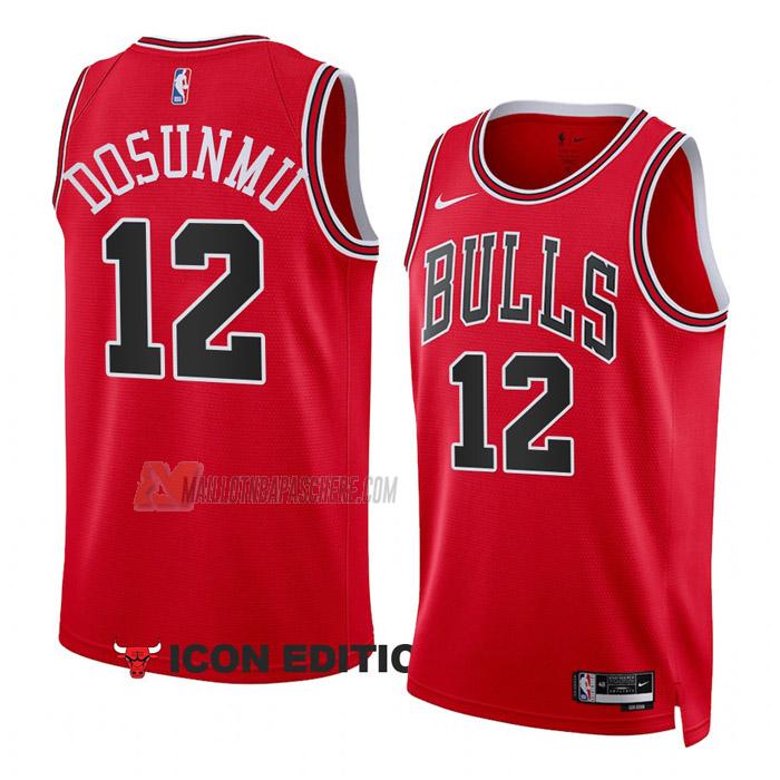 maillot ayo dosunmu chicago bulls de 12 homme rouge icon edition 2023