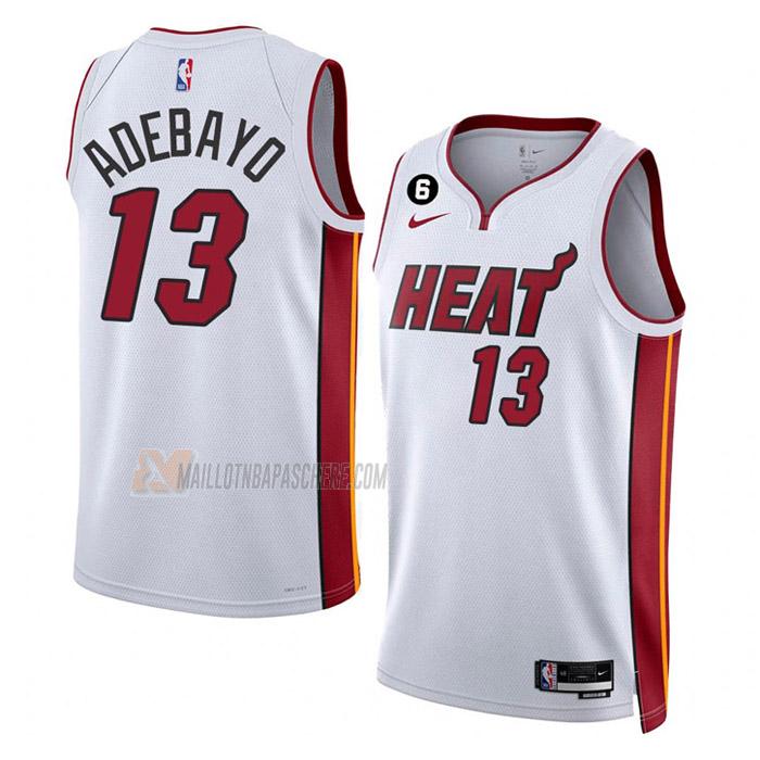 maillot bam adebayo miami heat de 13 homme blanc association edition 2023