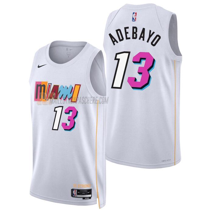 maillot bam adebayo miami heat de 13 homme blanc city edition 2023