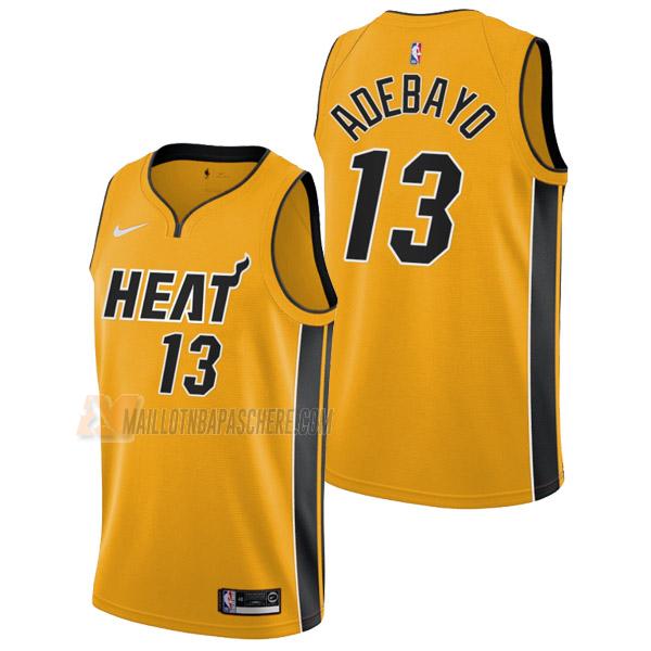 maillot bam adebayo miami heat de 13 homme jaune earned edition 2022