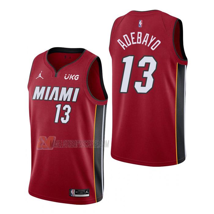 maillot bam adebayo miami heat de 13 homme rouge statement edition 2023