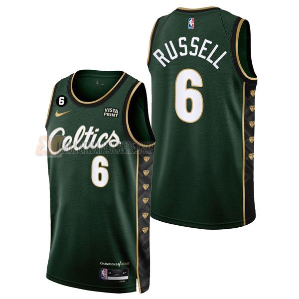 maillot bill russell boston celtics de 6 homme vert city edition 2023