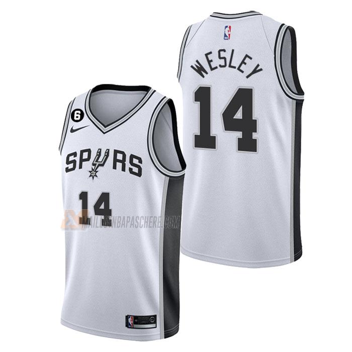 maillot blake wesley san antonio spurs de 14 homme blanc association edition 2023