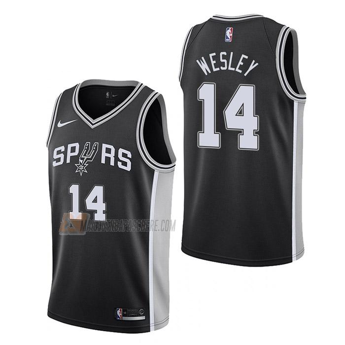 maillot blake wesley san antonio spurs de 14 homme noir icon edition 2023