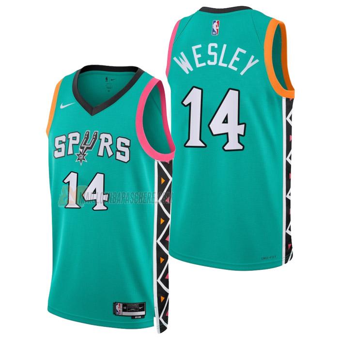 maillot blake wesley san antonio spurs de 14 homme sarcelle city edition 2023