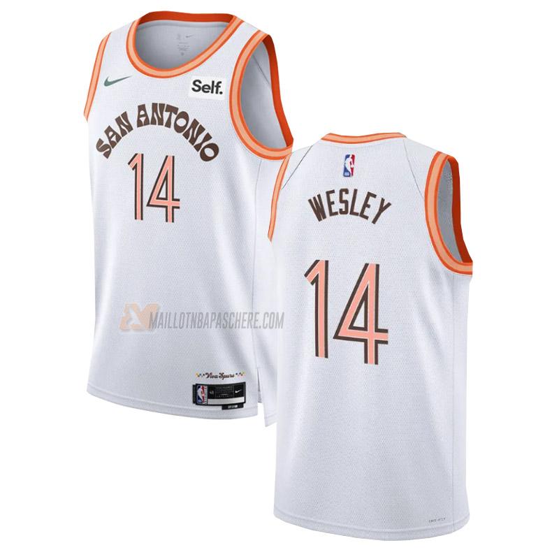 maillot blake wheeler san antonio spurs de 14 homme blanc city edition 2023-24