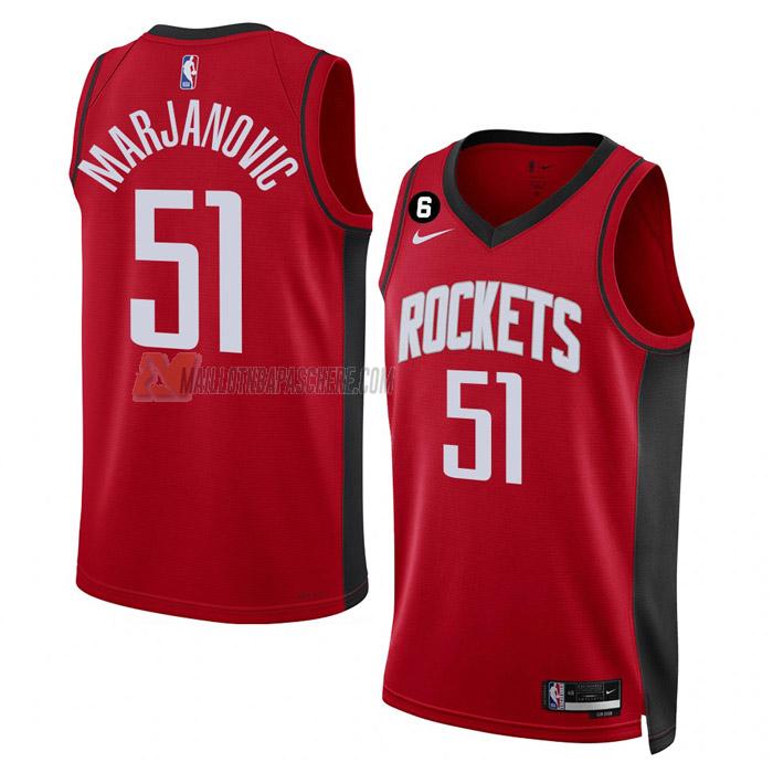 maillot boban marjanovic houston rockets de 51 homme rouge icon edition 2023