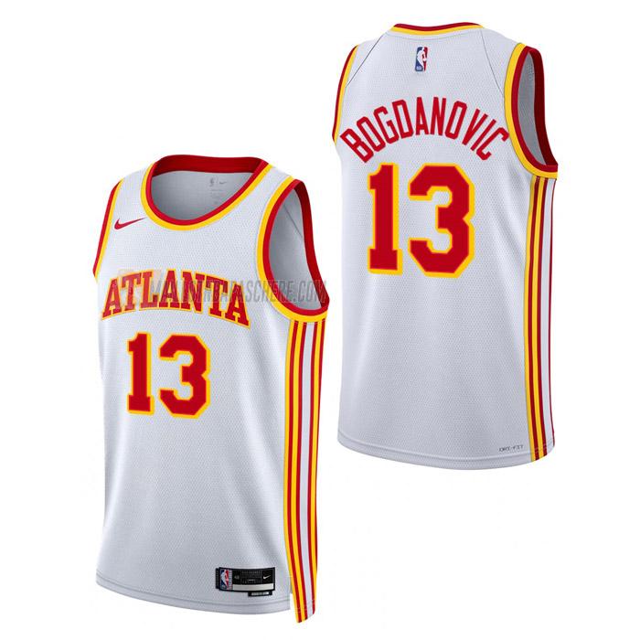 maillot bogdan bogdanovic atlanta hawks de 13 homme blanc association edition 2023