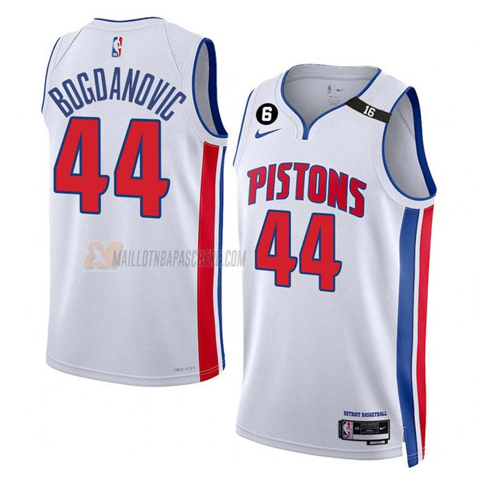 maillot bojan bogdanovic detroit pistons de 44 homme blanc association edition 2023