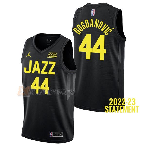 maillot bojan bogdanovic utah jazz de 44 homme noir statement edition 2023