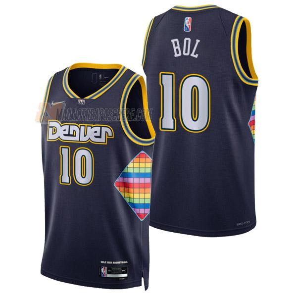 maillot bol bol denver nuggets de 10 homme bleu marine city edition 2022