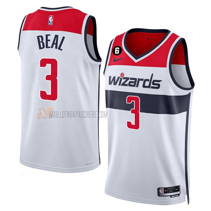 maillot bradley beal washington wizards de 3 homme blanc association edition 2023