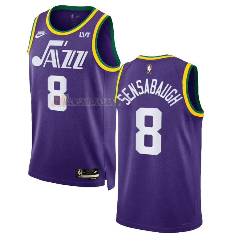 maillot brice sensabaugh utah jazz de 8 homme violet classic edition 2023-24