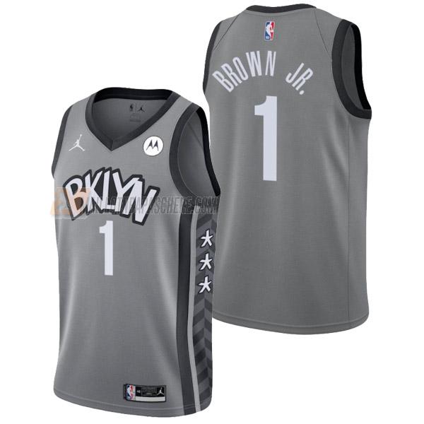 maillot bruce brown jr brooklyn nets de 1 homme gris statement edition 2022