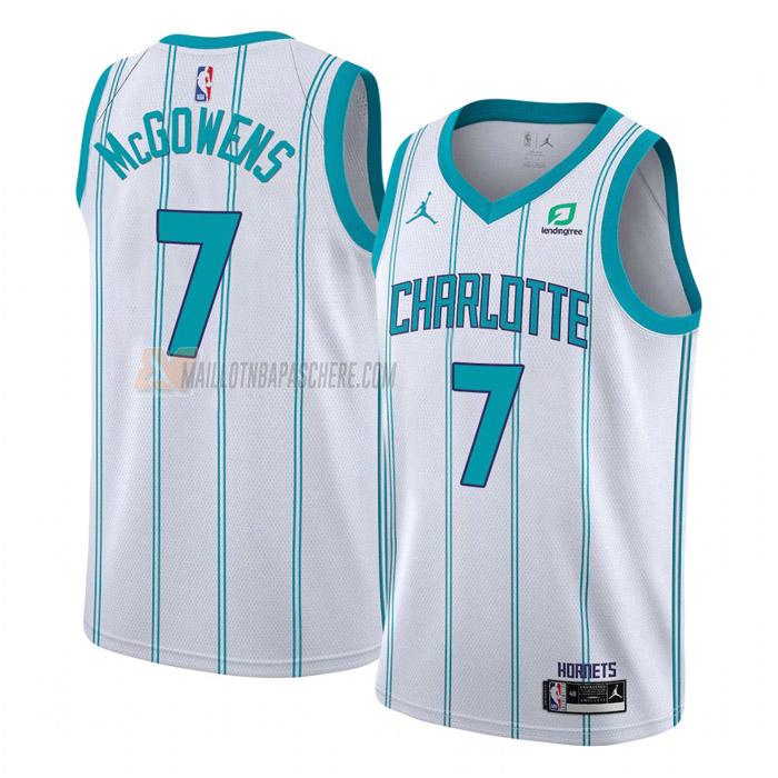 maillot bryce mcgowens charlotte hornets de 7 homme blanc association edition 2023