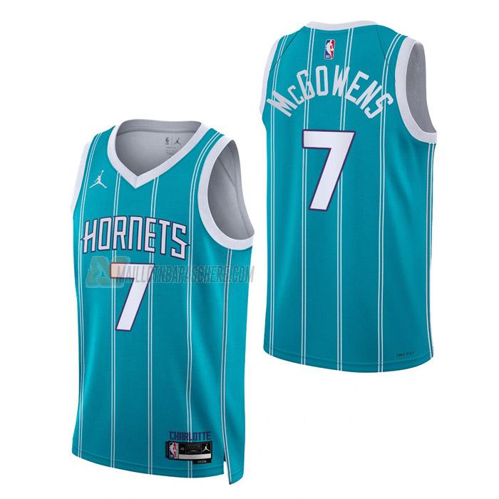 maillot bryce mcgowens charlotte hornets de 7 homme sarcelle icon edition 2023