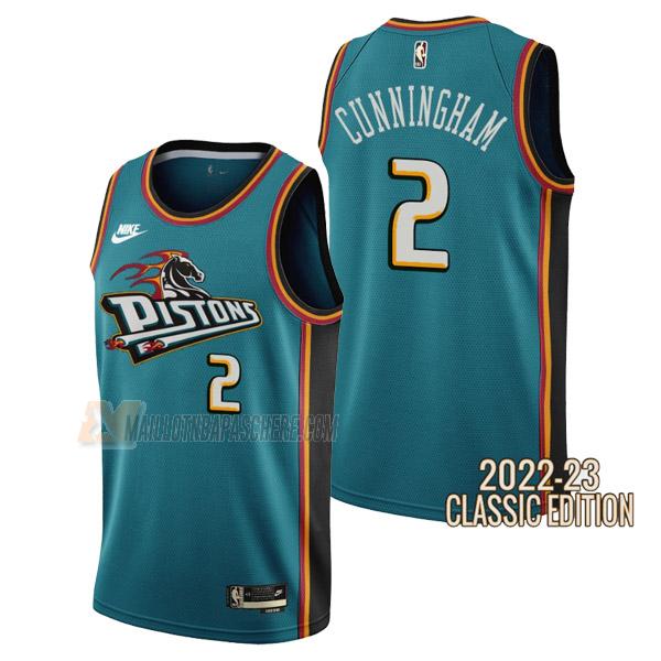 maillot cade cunningham detroit pistons de 2 homme sarcelle classic edition 2023