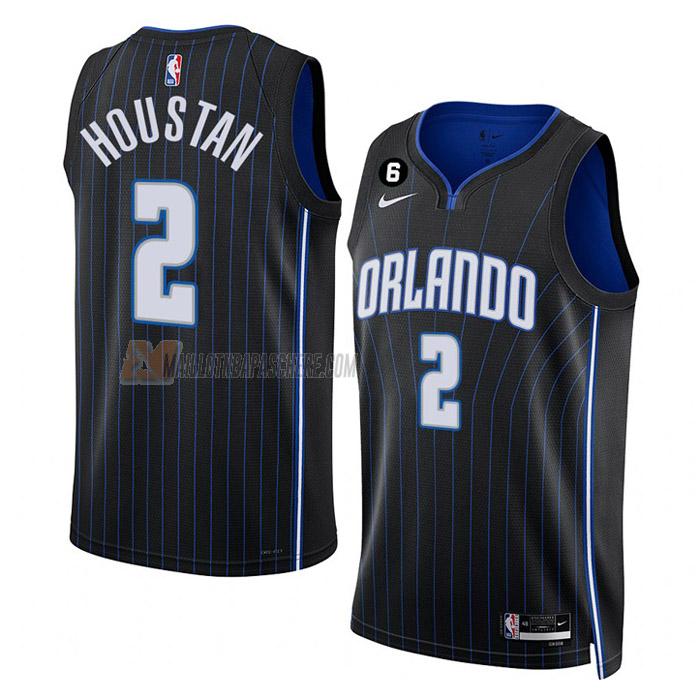 maillot caleb houstan orlando magic de 2 homme noir icon edition 2023