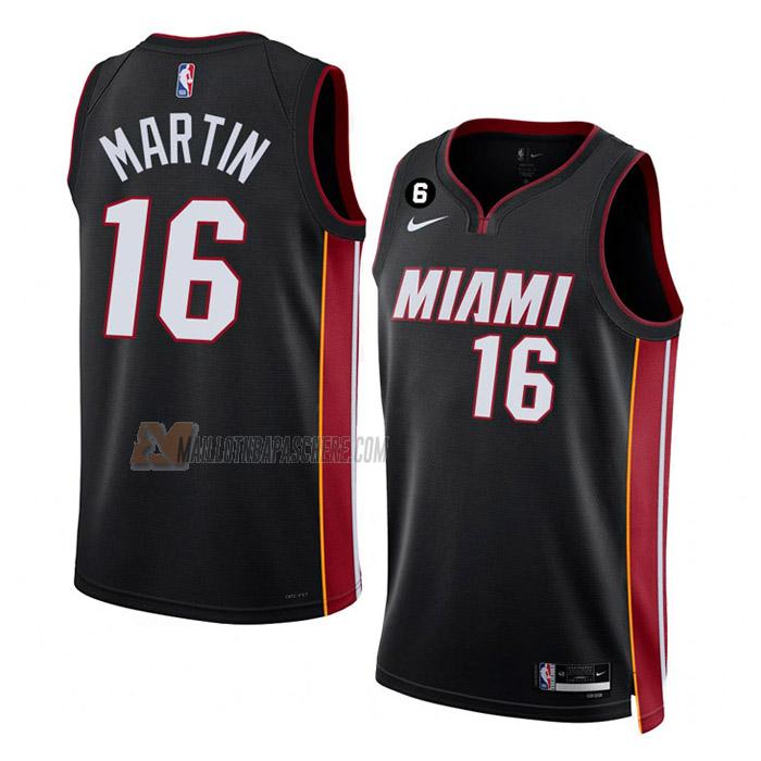 maillot caleb martin miami heat de 16 homme noir icon edition 2023