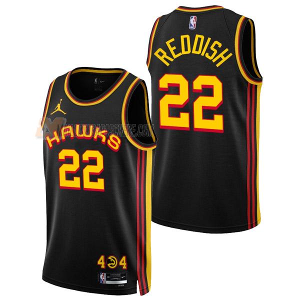 maillot cam reddish atlanta hawks de 22 homme noir statement edition 2023