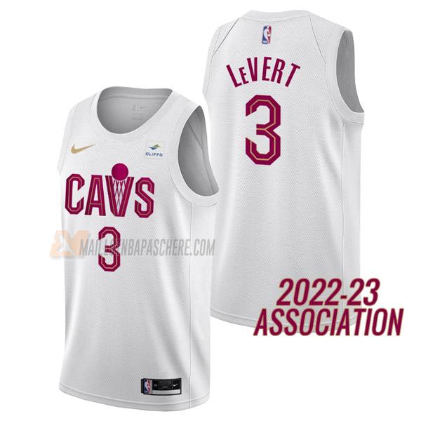 maillot caris levert cleveland cavaliers de 3 homme blanc association edition 2023