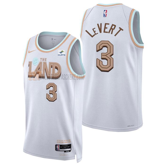 maillot caris levert cleveland cavaliers de 3 homme blanc city edition 2023