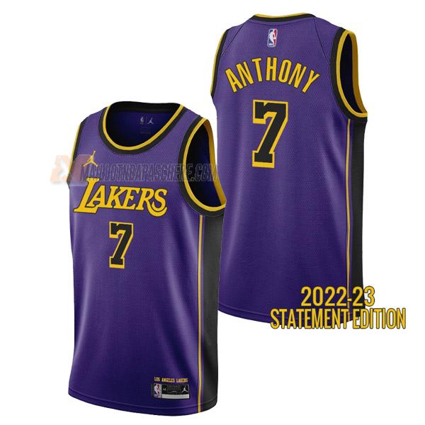 maillot carmelo anthony los angeles lakers de 7 homme mauve statement edition 2023