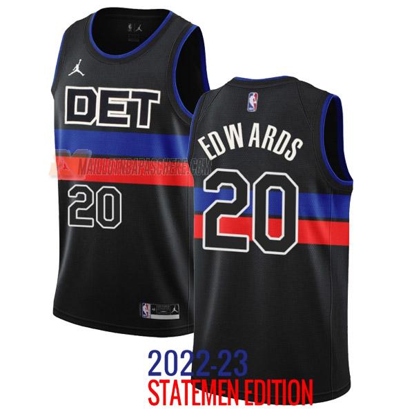 maillot carsen edwards detroit pistons de 20 homme noir statement edition 2023