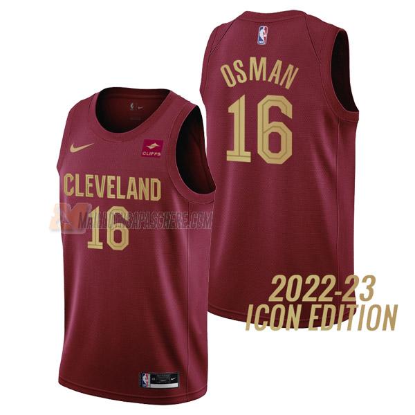 maillot cedi osman cleveland cavaliers de 16 homme rouge icon edition 2023