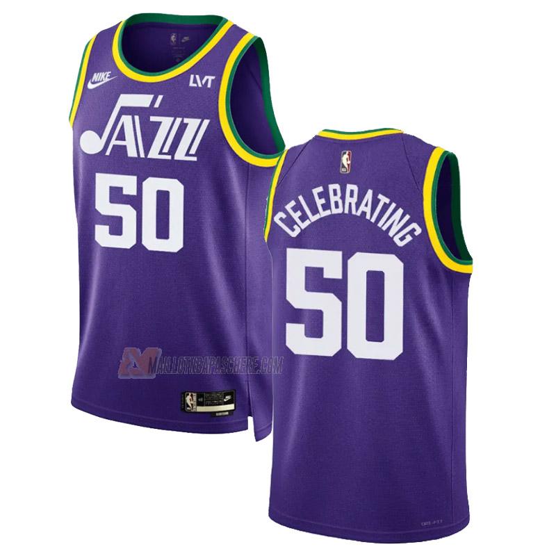 maillot celebrating utah jazz de 50 homme violet classic edition 2023-24