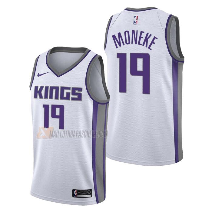 maillot chima moneke sacramento kings de 19 homme blanc association edition 2023