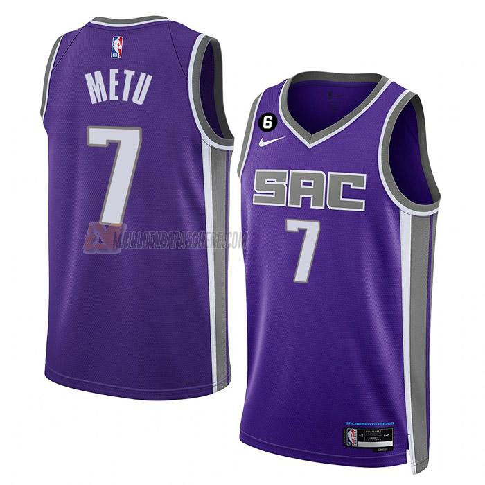 maillot chimezie metu sacramento kings de 7 homme mauve icon edition 2023