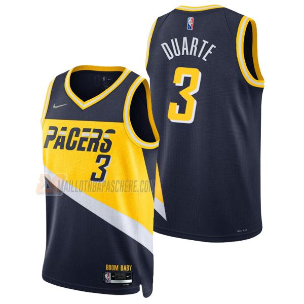 maillot chris duarte indiana pacers de 3 homme bleu marine city edition 2022