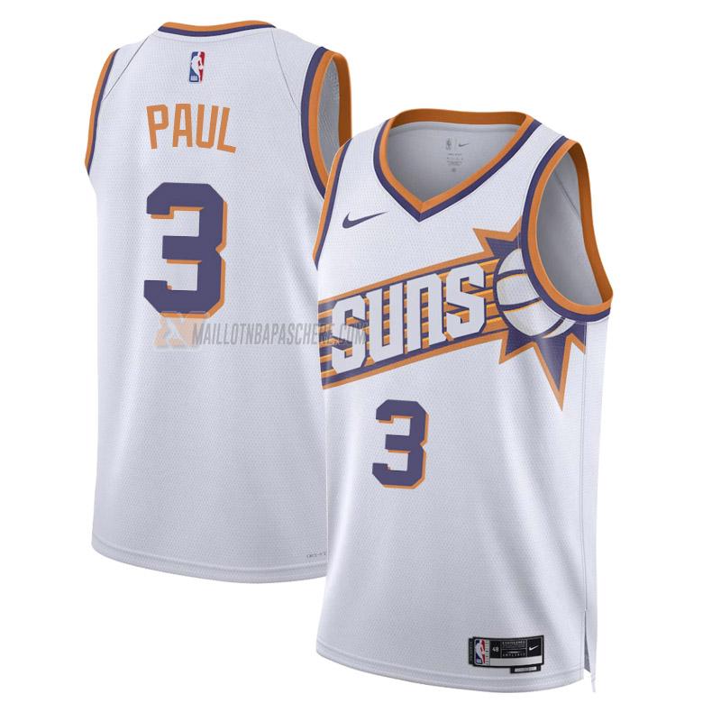 maillot chris paul phoenix suns de 3 homme blanc association edition 2023-24